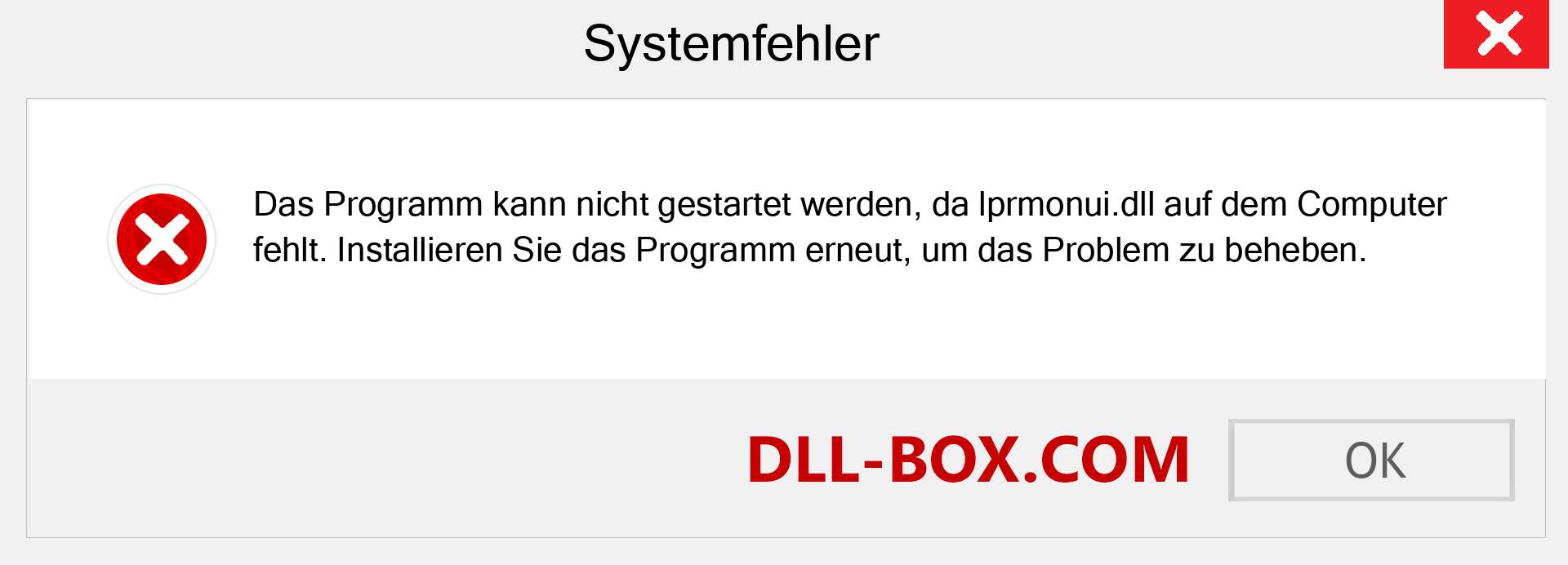 lprmonui.dll-Datei fehlt?. Download für Windows 7, 8, 10 - Fix lprmonui dll Missing Error unter Windows, Fotos, Bildern